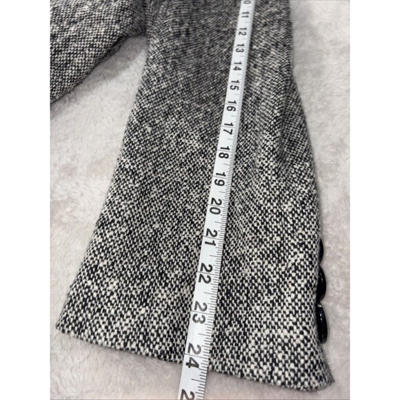 MarkReed Fashion Womens Salt Pepper Tweed Wool Blend Button Coat Vintage Sz 18P - Picture 10 of 10